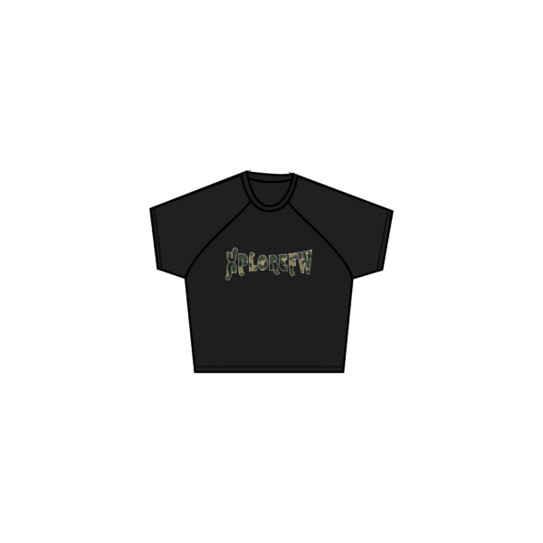 XPLORE CAMO BABY TEE BLACK