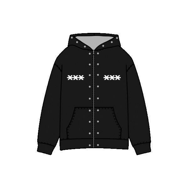 XPLOREFW I'M NOT LOST STUD HOODIE BLACK