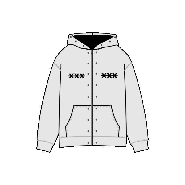 XPLOREFW I'M NOT LOST STUD HOODIE GREY